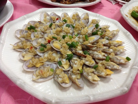蒜蓉蒸花甲