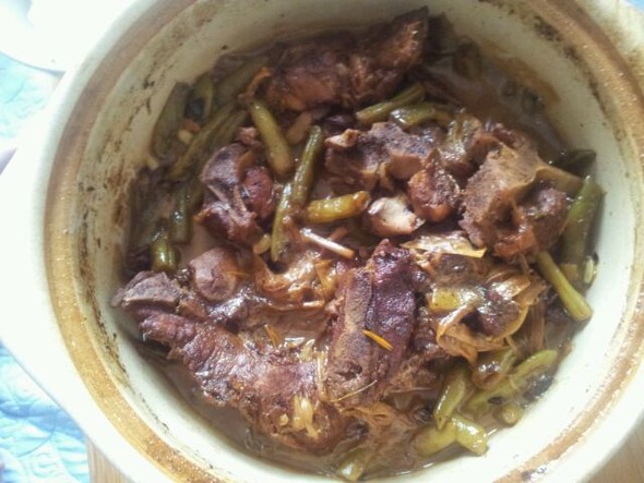 砂锅排骨豆角