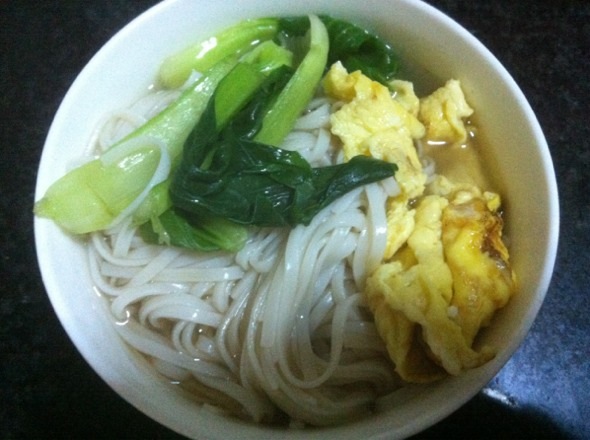青菜鸡蛋面